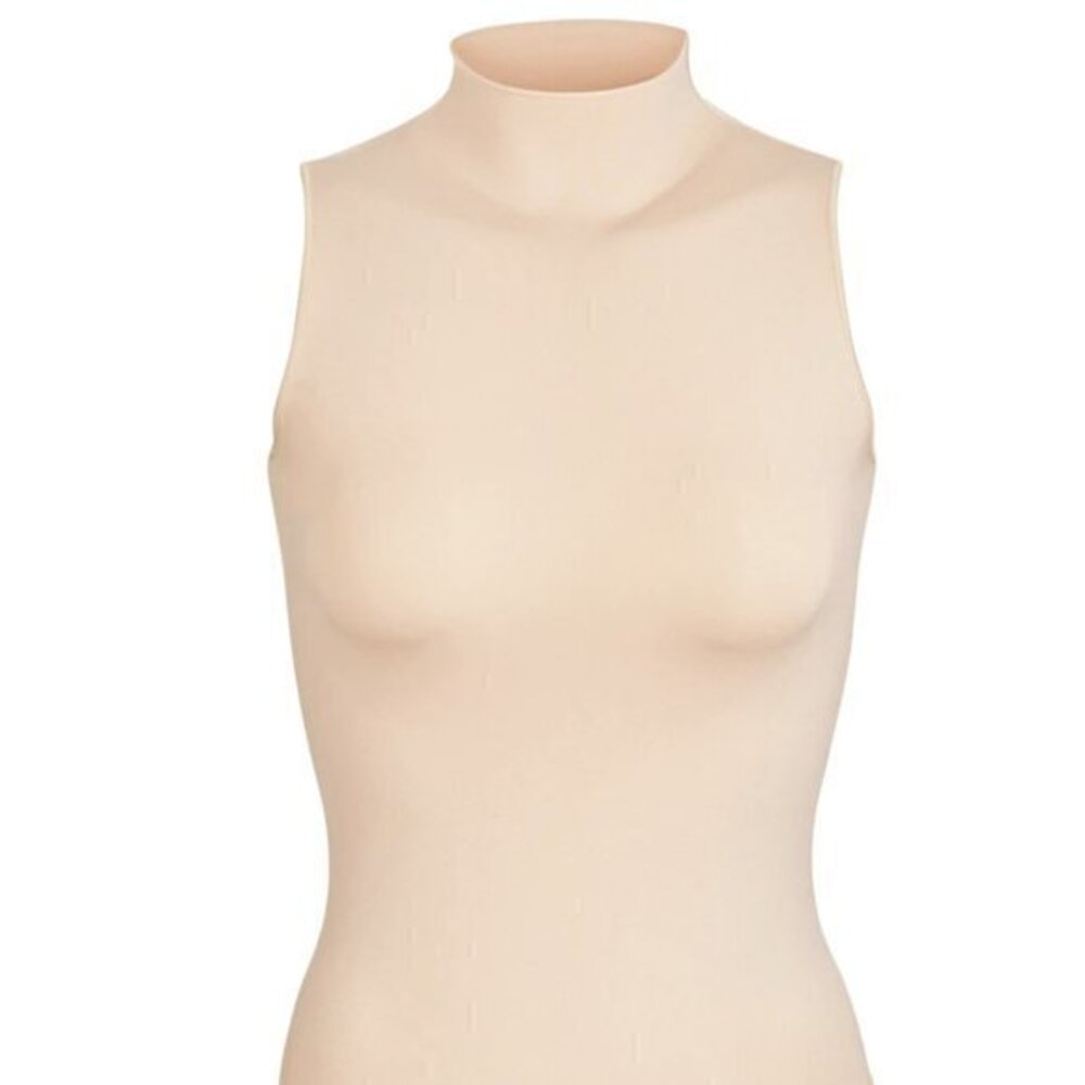 SKIMS Sleeveless Mock Neck Bodysuit SANDSTONE XXS